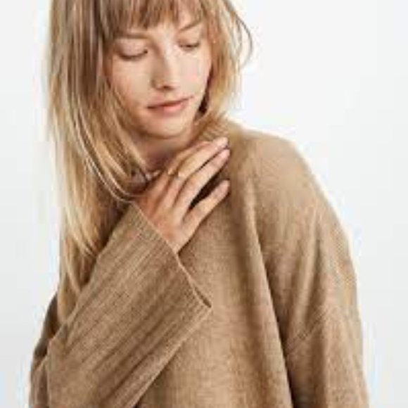 Madewell Ayres Wide-Sleeve Tan Pullover Sweater - Picture 2 of 9